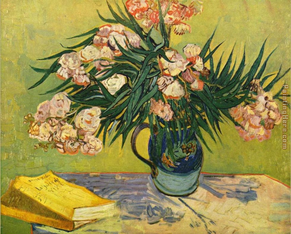 Still Life with oleander painting - Vincent van Gogh Still Life with oleander art painting